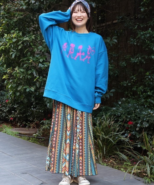 チチカカ（チチカカ）の「ネイティブアメリカンスウェットプルオーバー【ユニセックス】（スウェット・メンズ・チャコールグレー/ブルー/オートミール・FREE）」の6枚目の写真