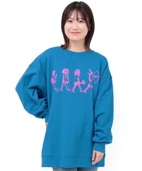 チチカカ（チチカカ）の「ネイティブアメリカンスウェットプルオーバー【ユニセックス】（スウェット・メンズ・チャコールグレー/ブルー/オートミール・FREE）」の9枚目の写真