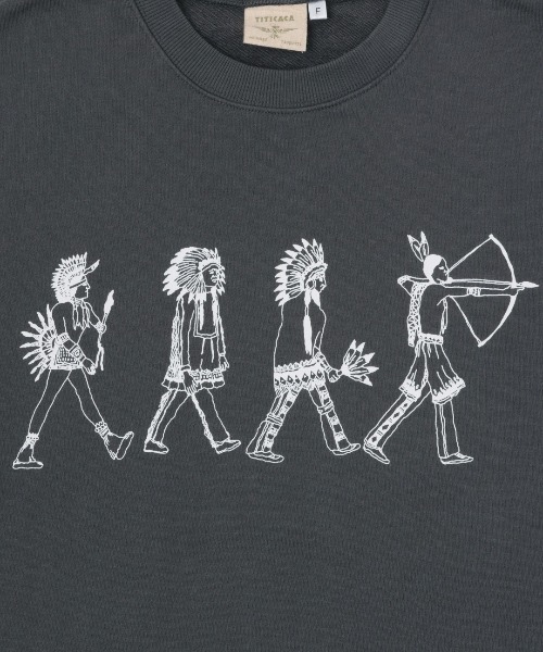 チチカカ（チチカカ）の「ネイティブアメリカンスウェットプルオーバー【ユニセックス】（スウェット・メンズ・チャコールグレー/ブルー/オートミール・FREE）」の14枚目の写真