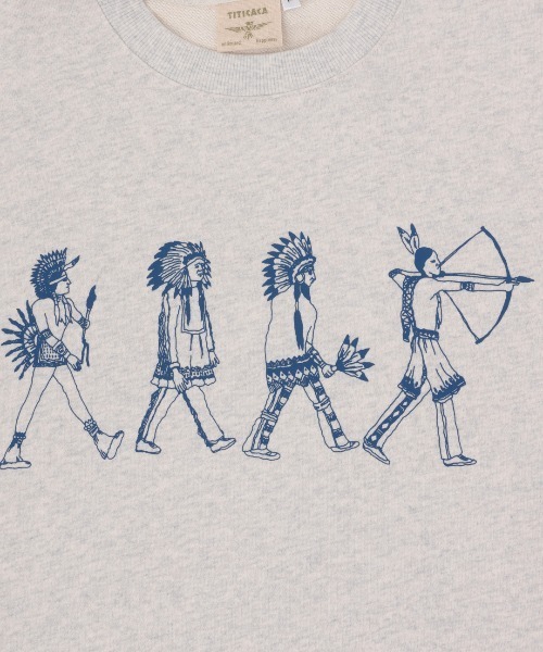 チチカカ（チチカカ）の「ネイティブアメリカンスウェットプルオーバー【ユニセックス】（スウェット・メンズ・チャコールグレー/ブルー/オートミール・FREE）」の15枚目の写真