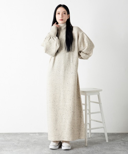 ストレートラインネップニットワンピース（ワンピース）｜MILLION CARATS（ミリオンカラッツ）