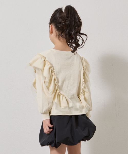 CIAOPANIC TYPY(チャオパニックティピー)の「【2025年S/S新作】【KIDS】フリルチュールロゴスウェット(スウェット・キッズ・チャコールグレー/グレー/アイボリー・XX-LARGE/X-LARGE/LARGE/MEDIUM/SMALL)」の7枚目の写真