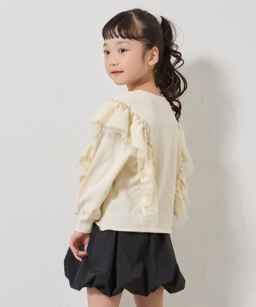 CIAOPANIC TYPY(チャオパニックティピー)の「【2025年S/S新作】【KIDS】フリルチュールロゴスウェット(スウェット・キッズ・チャコールグレー/グレー/アイボリー・XX-LARGE/X-LARGE/LARGE/MEDIUM/SMALL)」の6枚目の写真