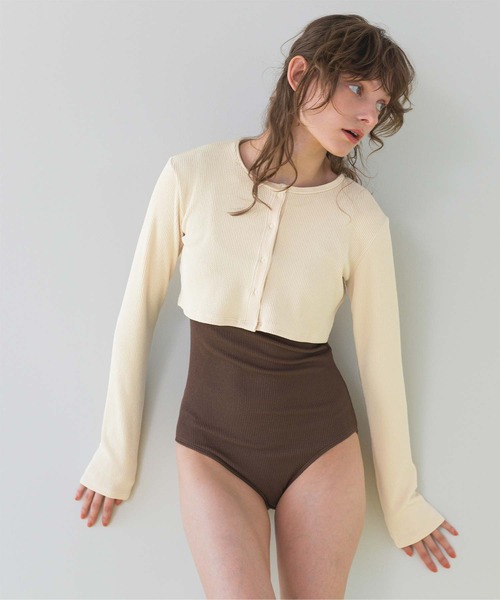 セール】長袖カーディガン付ワンピース/セット水着（水着）｜SEA DRESS
