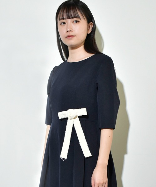 kiehtova（キエトヴァ）の「【kiehtova】FORM FLARED DRESS/フォーム フレアード ドレス ワンピース（ワンピース・レディース・ネイビー/ブラック・M/L）」の9枚目の写真