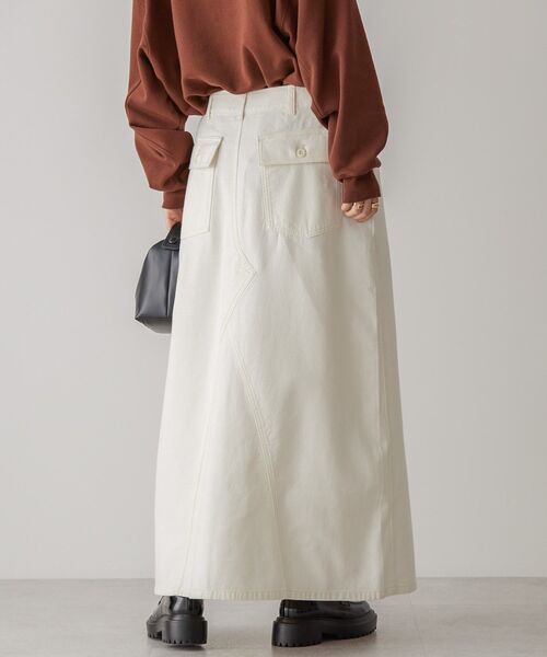 AMERICAN HOLIC(アメリカンホリック)の「ベイカースカート(スカート・レディース・カーキ/アイボリー・S/M/L)」の12枚目の写真