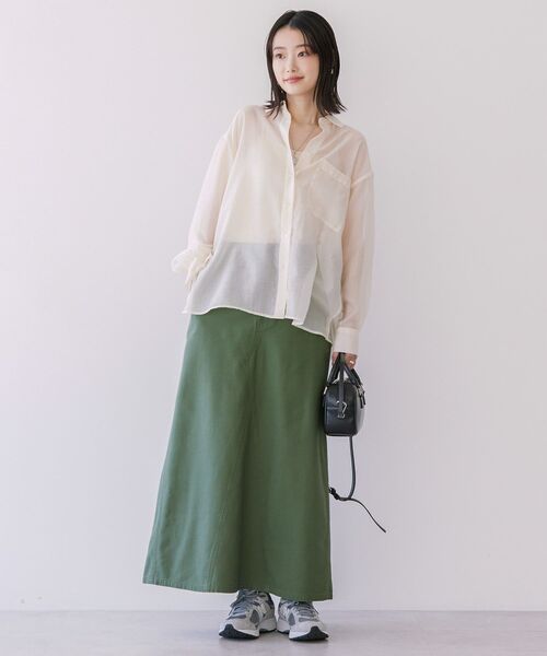 AMERICAN HOLIC(アメリカンホリック)の「ベイカースカート(スカート・レディース・カーキ/アイボリー・S/M/L)」の19枚目の写真