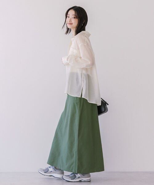 AMERICAN HOLIC(アメリカンホリック)の「ベイカースカート(スカート・レディース・カーキ/アイボリー・S/M/L)」の20枚目の写真