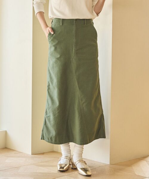 AMERICAN HOLIC(アメリカンホリック)の「ベイカースカート(スカート・レディース・カーキ/アイボリー・S/M/L)」の21枚目の写真