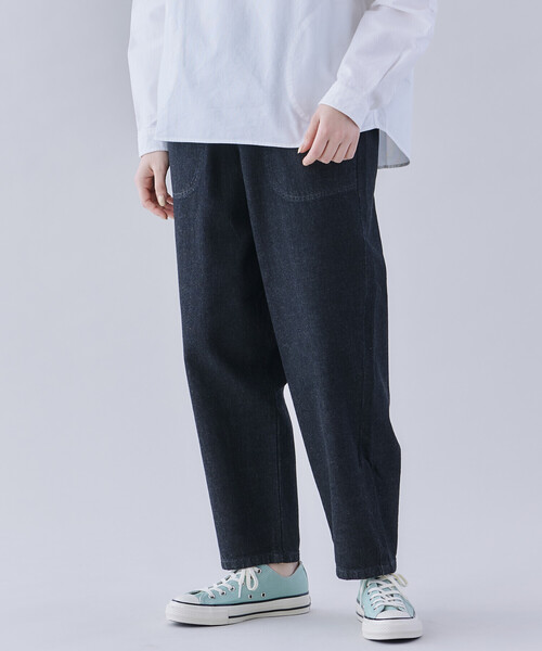 DANTON（ダントン）の「DANTON | ブラックデニム イージーパンツ WOMEN（デニムパンツ・レディース・ブラック・36）」の6枚目の写真