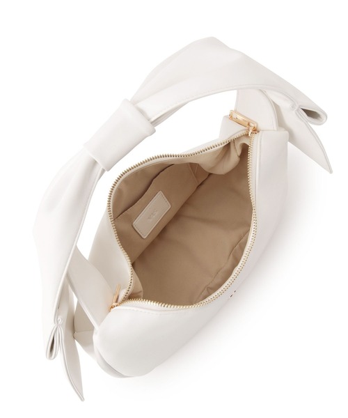 VIS（ビス）の「ビッグリボンハンドルバッグ（ハンドバッグ・レディース・オフホワイト/ブラック/シルバー・FREE）」の4枚目の写真