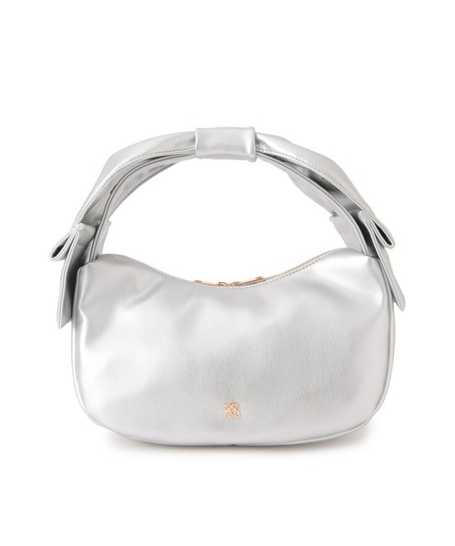 VIS（ビス）の「ビッグリボンハンドルバッグ（ハンドバッグ・レディース・オフホワイト/ブラック/シルバー・FREE）」の7枚目の写真