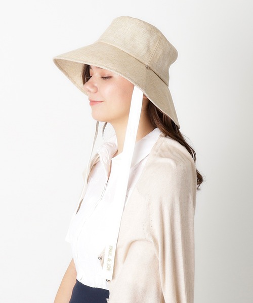 麦わら帽子 ブレード付き広つば セール】麦わら帽子 ハット 'たれリボン広つばブレード'（ハット