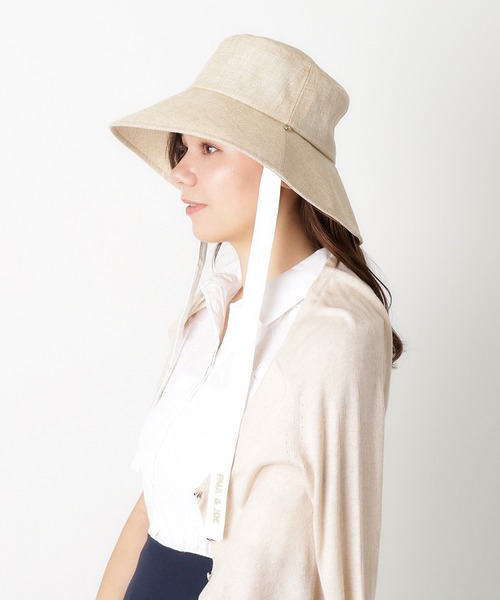 麦わら帽子 ブレード付き広つば セール】麦わら帽子 ハット 'たれリボン広つばブレード'(ハット
