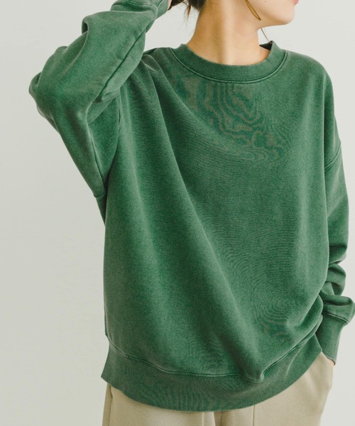 ITEMS URBANRESEARCH（アイテムズ アーバンリサーチ）の「ピグメントスウェット（スウェット・レディース・グリーン/グレー/ブラック・FREE）」の3枚目の写真
