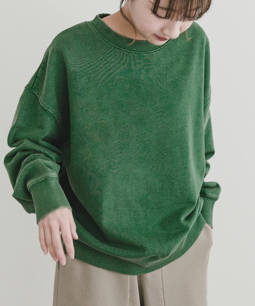 ITEMS URBANRESEARCH（アイテムズ アーバンリサーチ）の「ピグメントスウェット（スウェット・レディース・グリーン/グレー/ブラック・FREE）」の14枚目の写真