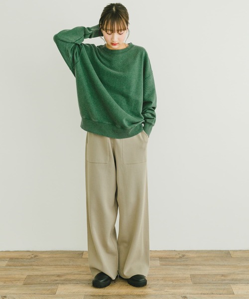 ITEMS URBANRESEARCH（アイテムズ アーバンリサーチ）の「ピグメントスウェット（スウェット・レディース・グリーン/グレー/ブラック・FREE）」の15枚目の写真