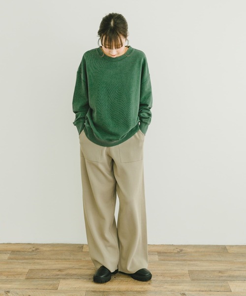 ITEMS URBANRESEARCH（アイテムズ アーバンリサーチ）の「ピグメントスウェット（スウェット・レディース・グリーン/グレー/ブラック・FREE）」の16枚目の写真