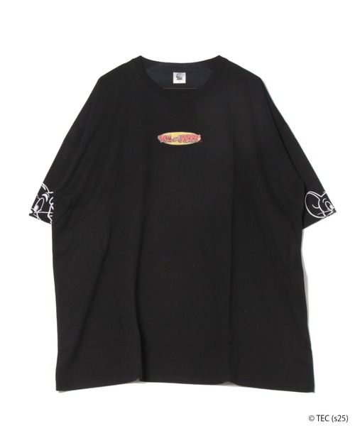 希少古着トムとジェリー×ファイヤーパターン ブラックロンTカットソー 希少古着トムとジェリー×ファイヤーパターン ブラックロンT