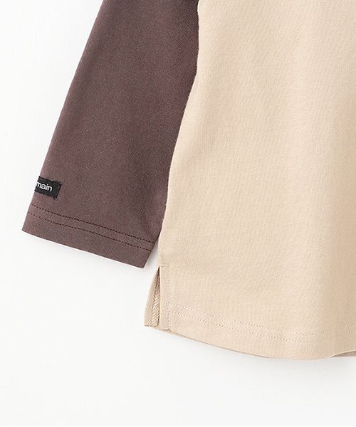 petit main(プティマイン)の「【オーガニック】ラグランTシャツ(Tシャツ/カットソー・キッズ・モカ/グリーン/クリーム/ネイビー・130cm/110cm/80cm/100cm/120cm/90cm)」の10枚目の写真