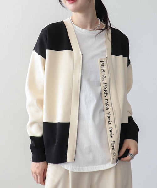 スリーフォータイム Three Four Time 超軽量ロゴプリントZIP