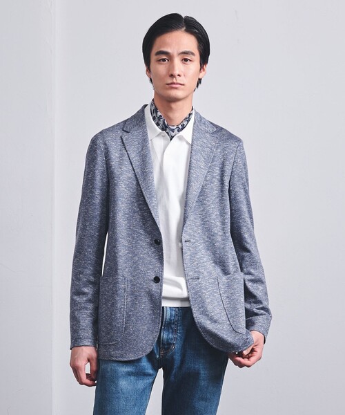 UNITED ARROWS(ユナイテッドアローズ)の「LANIFICIO ROMA ジャージ 2ボタン シングルテーラードジャケット T―MODEL(テーラードジャケット・メンズ・ロイヤルブルー・L/M/S)」の1枚目の写真