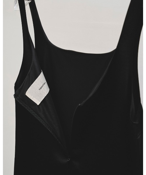 ワンピース Squareneck Satin Dress 36 todayful black Squareneck Satin Dress（マキシ丈/ロングワンピース