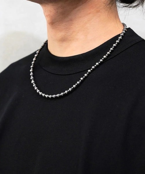 ERICKA NICOLAS BEGAY（エリッカ ニコラス ビゲイ）の「【ERICKA NICOLAS BEGAY】 NAVAJO PEARL NECKLACE / 3×5-50（ネックレス・メンズ・シルバー系2/シルバー系1・50）」の2枚目の写真