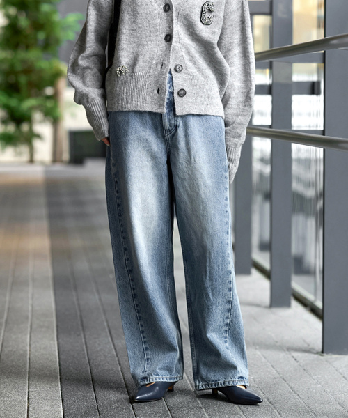 JOURNAL STANDARD relume（ジャーナルスタンダード　レリューム）の「《追加》サイドシームバレルジーンズ（デニムパンツ・レディース・チャコールグレー/ブルー・36/38）」の16枚目の写真