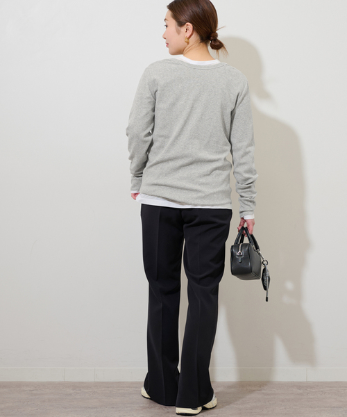 JOURNAL STANDARD relume(ジャーナルスタンダード レリューム)の「ベアテレコ2WAYヘンリーネックプルオーバー(Tシャツ/カットソー・レディース・ブラック/チャコールグレー/ホワイト系その他/ホワイト・FREE)」の14枚目の写真