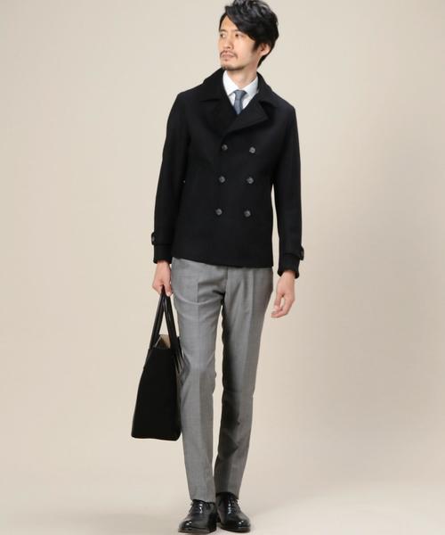 UNITED ARROWS ユナイテッドアローズ　メルトンPコート　ブラック S 別注】＜MACKINTOSH＞HUMBIE/メルトン Pコート