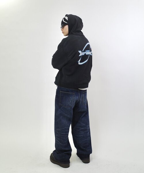 WHO'S WHO gallery(フーズフーギャラリー)の「【UNISEX/ユニセックス】BRONXサークルロゴシップパーカー(パーカー・レディース・ブラック/ネイビー・LARGE/MEDIUM)」の8枚目の写真