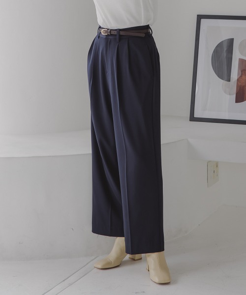 Petitjo（プッチージョ）の「小さいサイズ　きれいめワイドパンツ　低身長さん・小柄女性（その他パンツ・レディース・ブラウン/グレイッシュベージュ/カーキ/ネイビー・PSS/PS/PM/PL）」の4枚目の写真