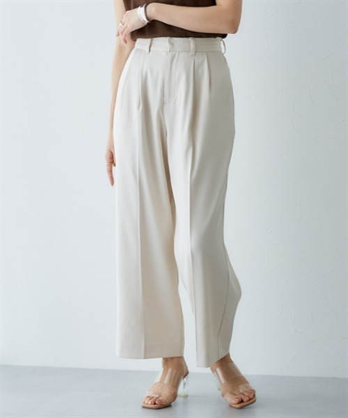 Petitjo（プッチージョ）の「小さいサイズ　きれいめワイドパンツ　低身長さん・小柄女性（その他パンツ・レディース・ブラウン/グレイッシュベージュ/カーキ/ネイビー・PSS/PS/PM/PL）」の6枚目の写真