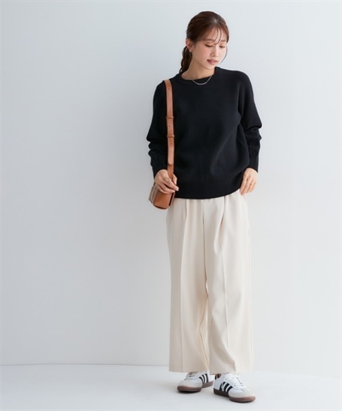 Petitjo（プッチージョ）の「小さいサイズ　きれいめワイドパンツ　低身長さん・小柄女性（その他パンツ・レディース・ブラウン/グレイッシュベージュ/カーキ/ネイビー・PSS/PS/PM/PL）」の12枚目の写真