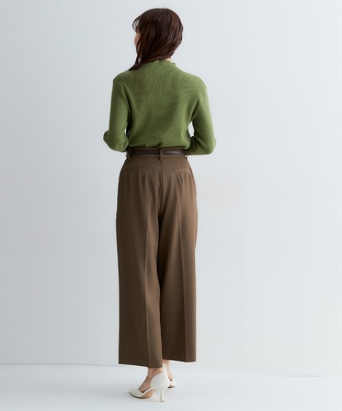 Petitjo（プッチージョ）の「小さいサイズ　きれいめワイドパンツ　低身長さん・小柄女性（その他パンツ・レディース・ブラウン/グレイッシュベージュ/カーキ/ネイビー・PSS/PS/PM/PL）」の9枚目の写真