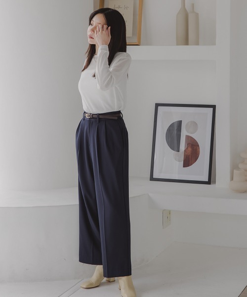Petitjo（プッチージョ）の「小さいサイズ　きれいめワイドパンツ　低身長さん・小柄女性（その他パンツ・レディース・ブラウン/グレイッシュベージュ/カーキ/ネイビー・PSS/PS/PM/PL）」の20枚目の写真