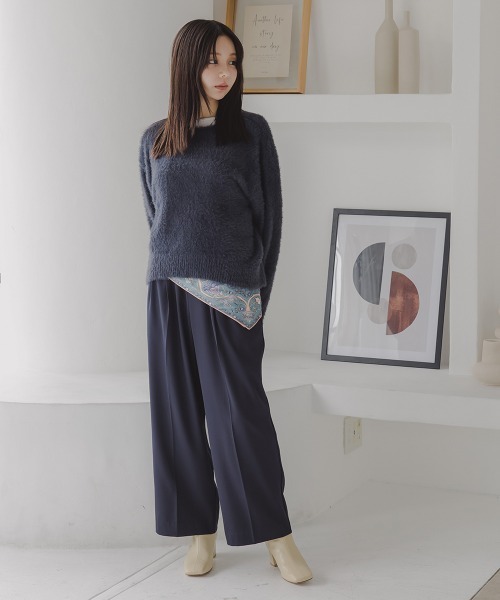 Petitjo（プッチージョ）の「小さいサイズ　きれいめワイドパンツ　低身長さん・小柄女性（その他パンツ・レディース・ブラウン/グレイッシュベージュ/カーキ/ネイビー・PSS/PS/PM/PL）」の21枚目の写真