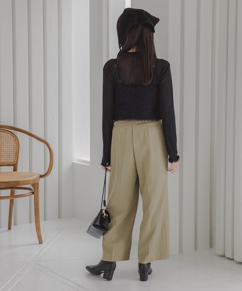 小さいサイズ きれいめワイドパンツ 低身長さん・小柄女性（その他