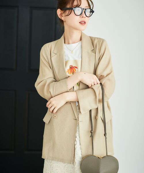 le.coeur blanc（ルクールブラン）の「《一部店舗/WEB限定》MILLELA FIRENZE ハート型バッグ（ショルダーバッグ・レディース・ブラック/モカ・FREE）」の5枚目の写真