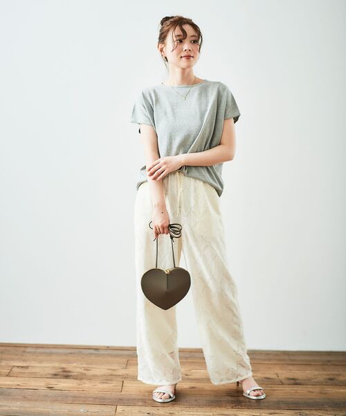 le.coeur blanc（ルクールブラン）の「《一部店舗/WEB限定》MILLELA FIRENZE ハート型バッグ（ショルダーバッグ・レディース・ブラック/モカ・FREE）」の6枚目の写真