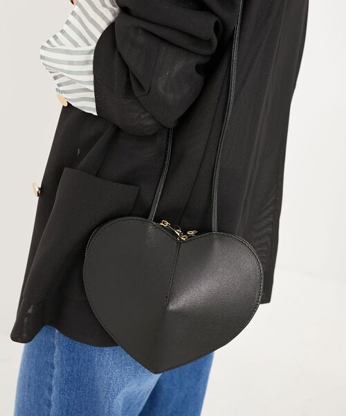 le.coeur blanc（ルクールブラン）の「《一部店舗/WEB限定》MILLELA FIRENZE ハート型バッグ（ショルダーバッグ・レディース・ブラック/モカ・FREE）」の11枚目の写真