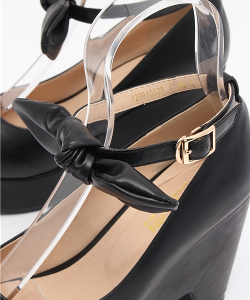 one after another NICE CLAUP（ワンアフターアナザーナイスクラップ）の「【mer1月号掲載 ナイスクラップ】リボン付パンプス（パンプス・レディース・アイボリー/ブラック/その他1・SMALL/LARGE/MEDIUM）」の9枚目の写真