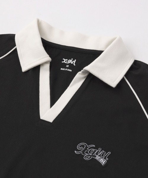 X-girl（エックスガール）の「OLD CURSIVE LOGO TEE DRESS（ワンピース・レディース・ブラック/ブラウン・S/M）」の6枚目の写真