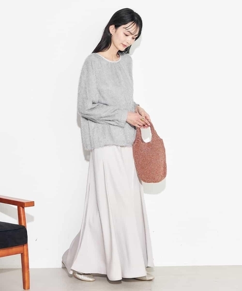 a.v.v(アーヴェヴェ)の「フェザートップス(Tシャツ/カットソー・レディース・ホワイト/ライトグレー・38/36)」の15枚目の写真