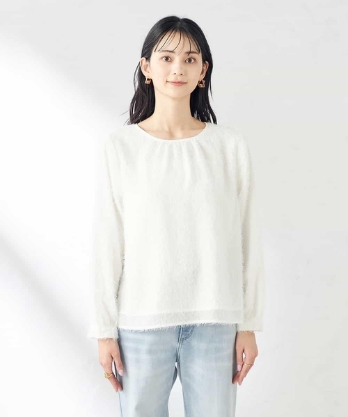 a.v.v(アーヴェヴェ)の「フェザートップス(Tシャツ/カットソー・レディース・ホワイト/ライトグレー・38/36)」の16枚目の写真