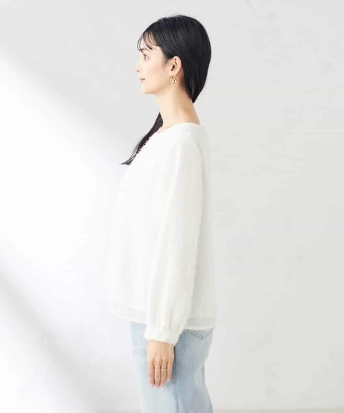 a.v.v(アーヴェヴェ)の「フェザートップス(Tシャツ/カットソー・レディース・ホワイト/ライトグレー・38/36)」の17枚目の写真