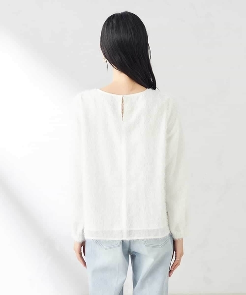 a.v.v(アーヴェヴェ)の「フェザートップス(Tシャツ/カットソー・レディース・ホワイト/ライトグレー・38/36)」の18枚目の写真