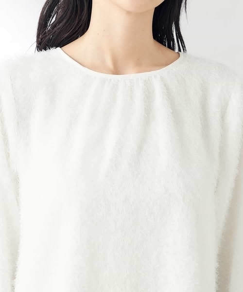 a.v.v(アーヴェヴェ)の「フェザートップス(Tシャツ/カットソー・レディース・ホワイト/ライトグレー・38/36)」の19枚目の写真