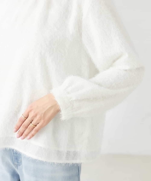 a.v.v(アーヴェヴェ)の「フェザートップス(Tシャツ/カットソー・レディース・ホワイト/ライトグレー・38/36)」の20枚目の写真